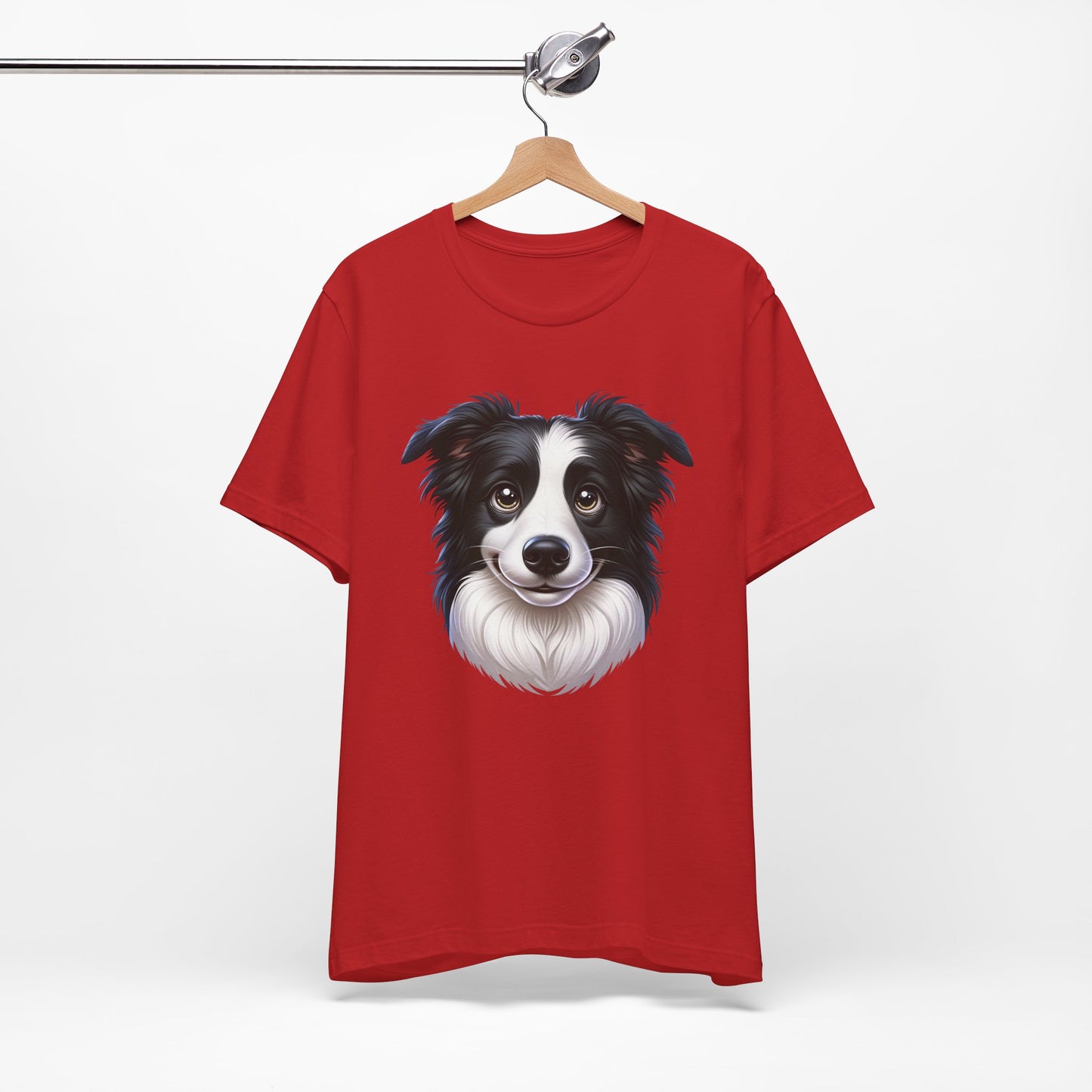 Border Collie Black & White Cartoon Graphic Tee
