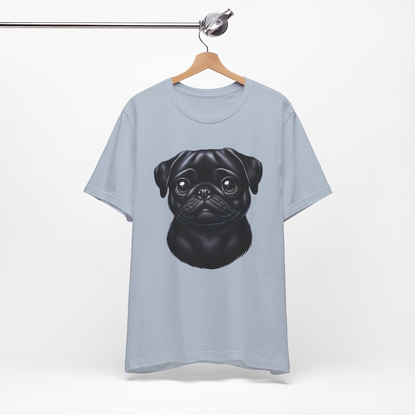 Pug Black Cartoon Graphic Tee