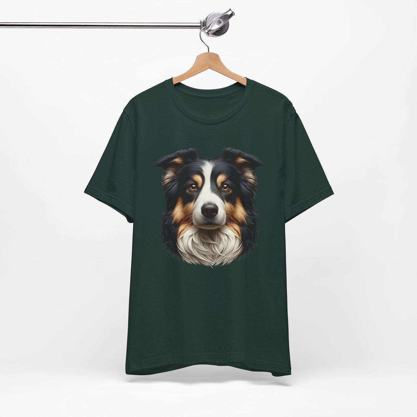 Australian Shepherd Black Tri Realistic Graphic Tee