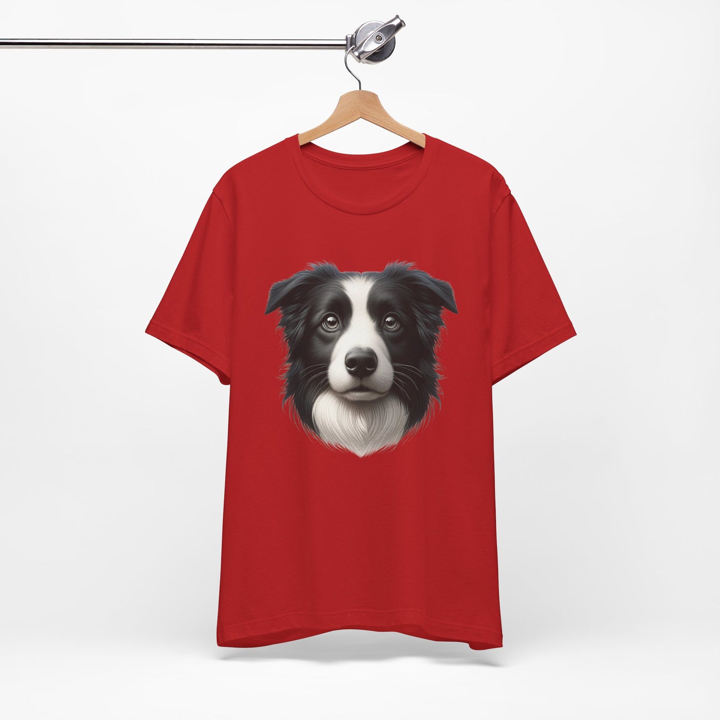 Border Collie Black & White Realistic Graphic Tee