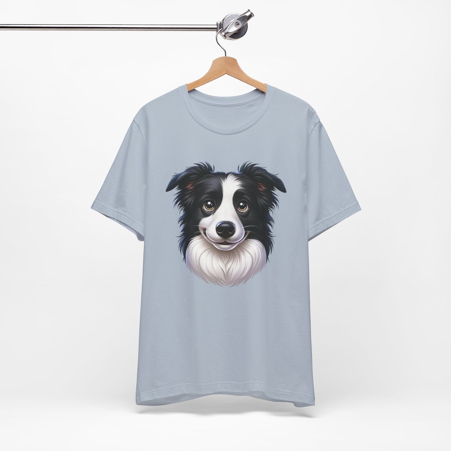 Border Collie Black & White Cartoon Graphic Tee