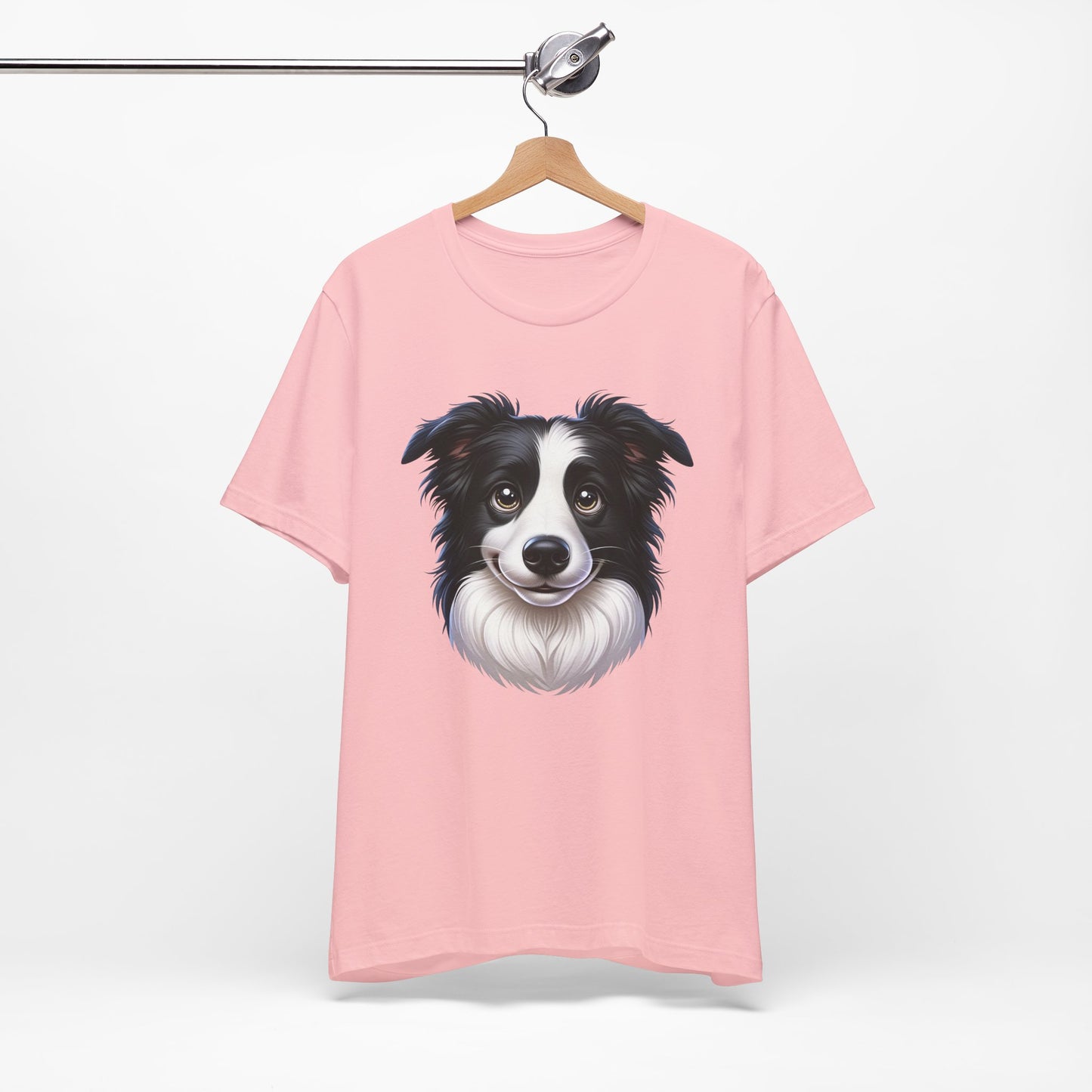 Border Collie Black & White Cartoon Graphic Tee