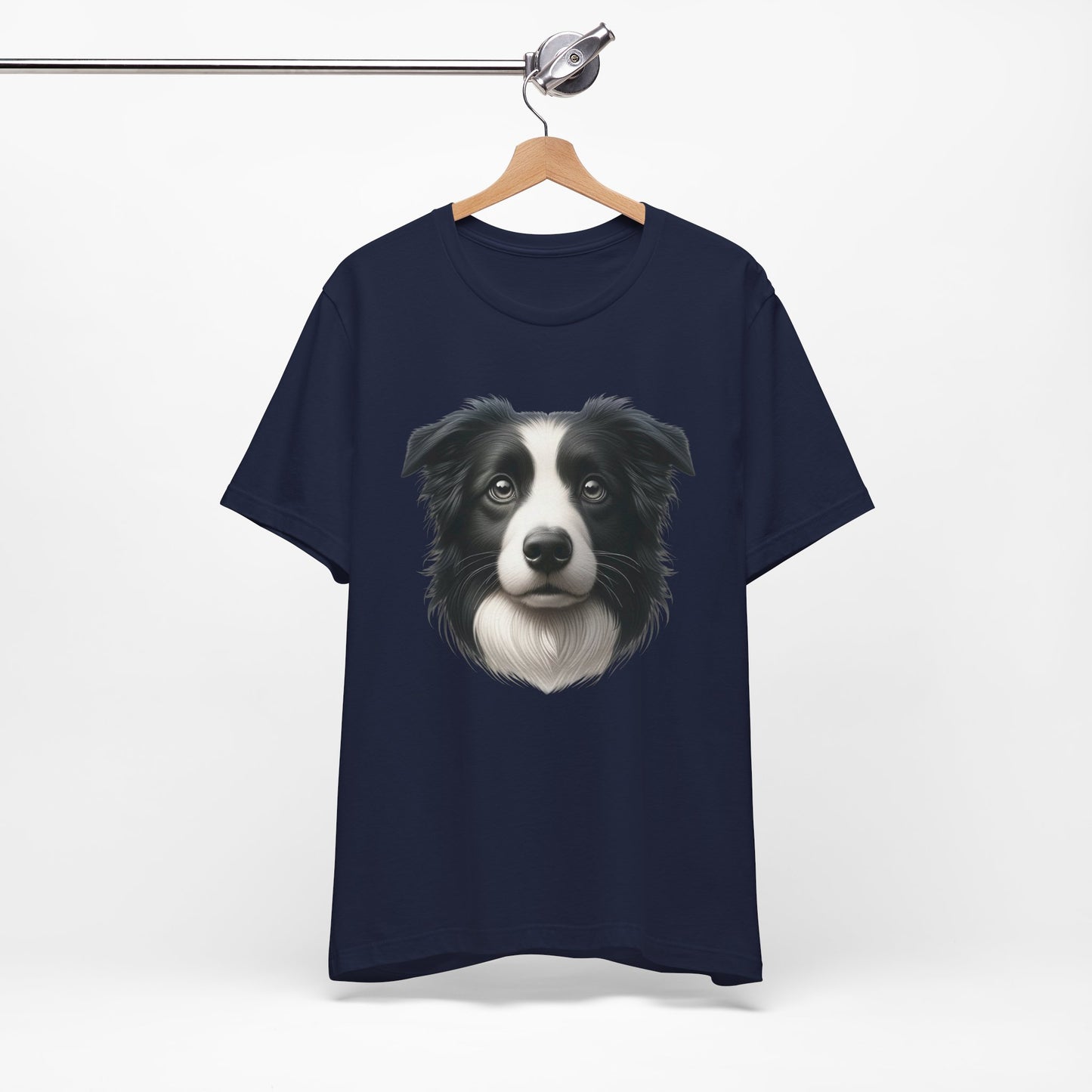 Border Collie Black & White Realistic Graphic Tee