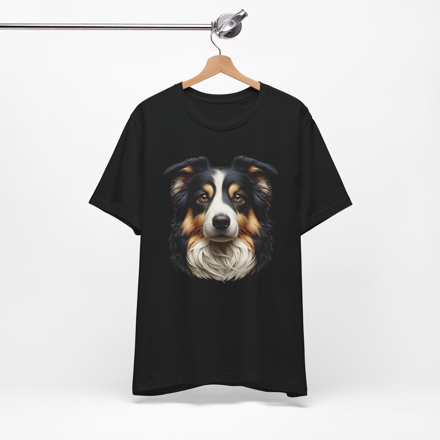 Australian Shepherd Black Tri Realistic Graphic Tee