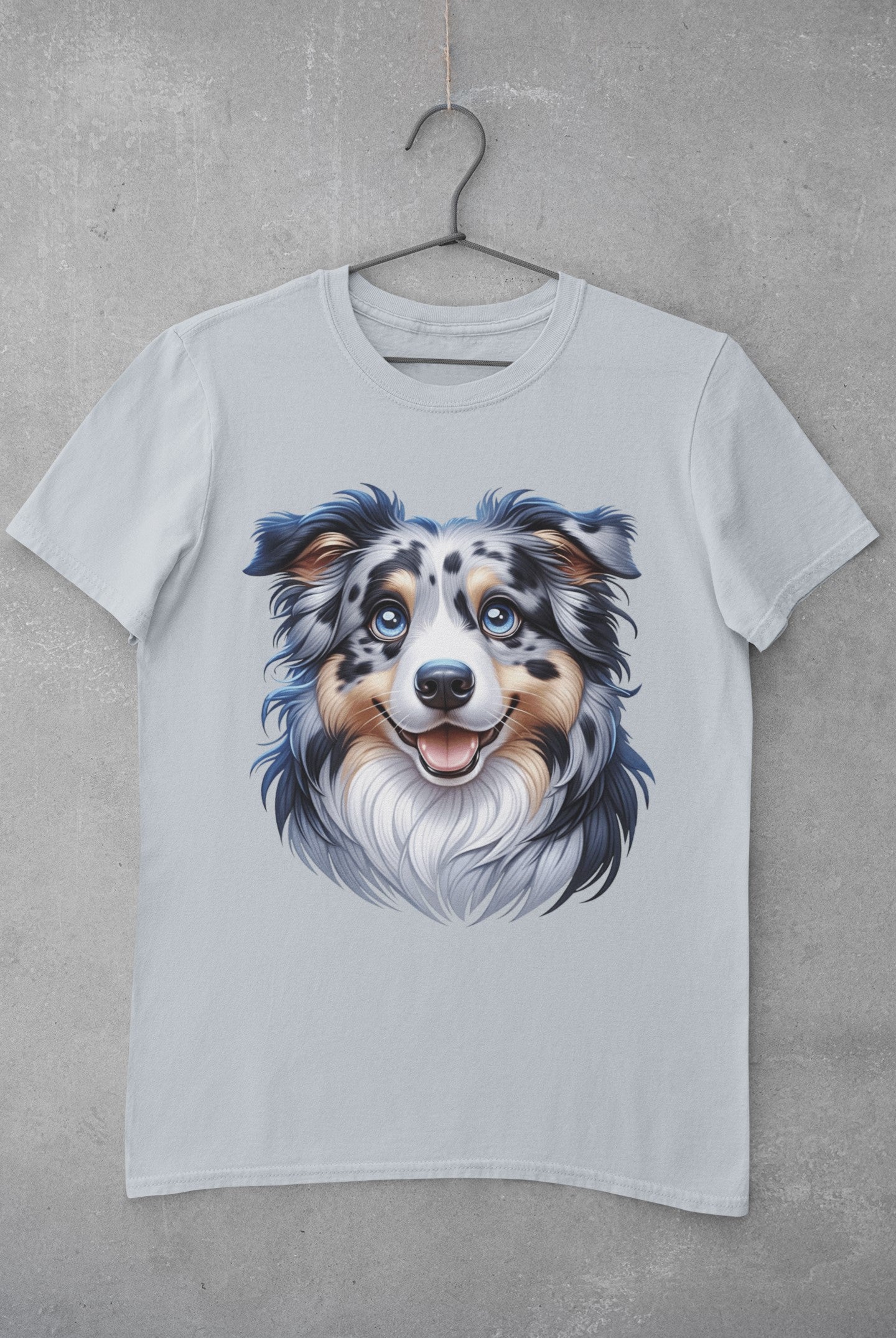 Australian Shepherd Blue Merle Cartoon Graphic Tee