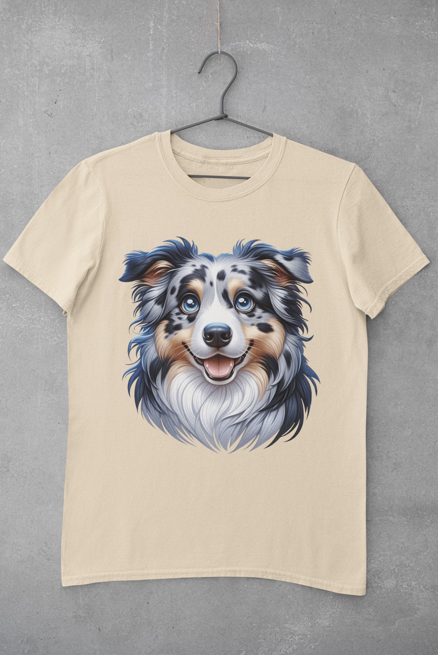 Australian Shepherd Blue Merle Cartoon Graphic Tee