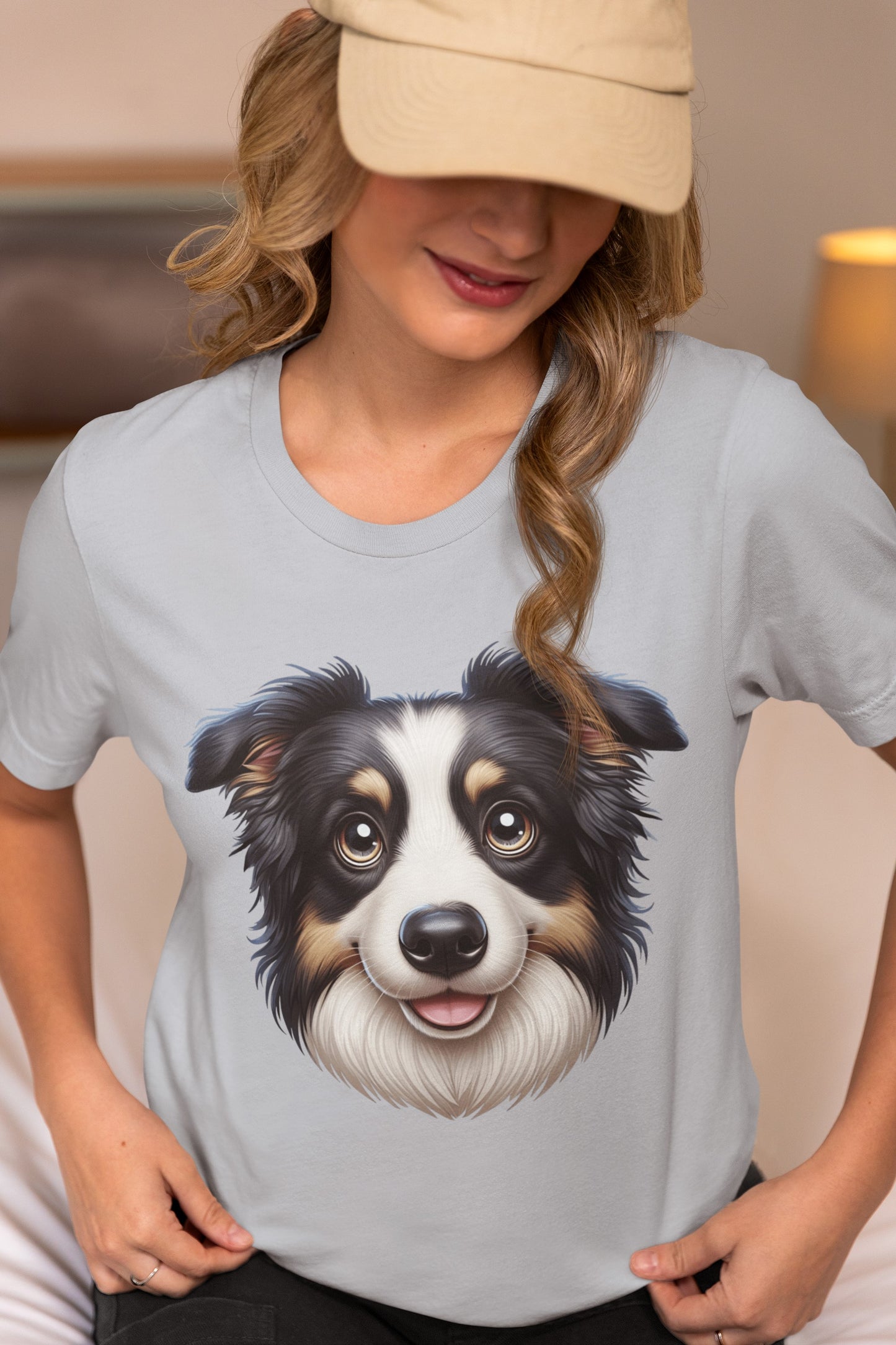Australian Shepherd Black Tri Cartoon Graphic Tee