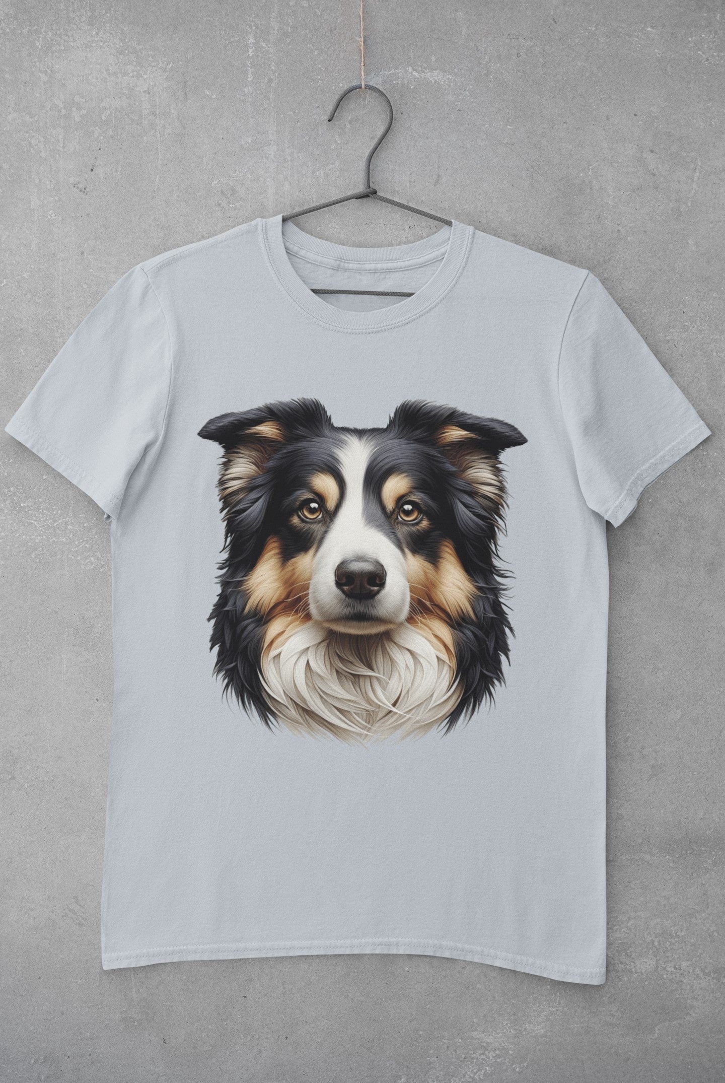 Australian Shepherd Black Tri Realistic Graphic Tee