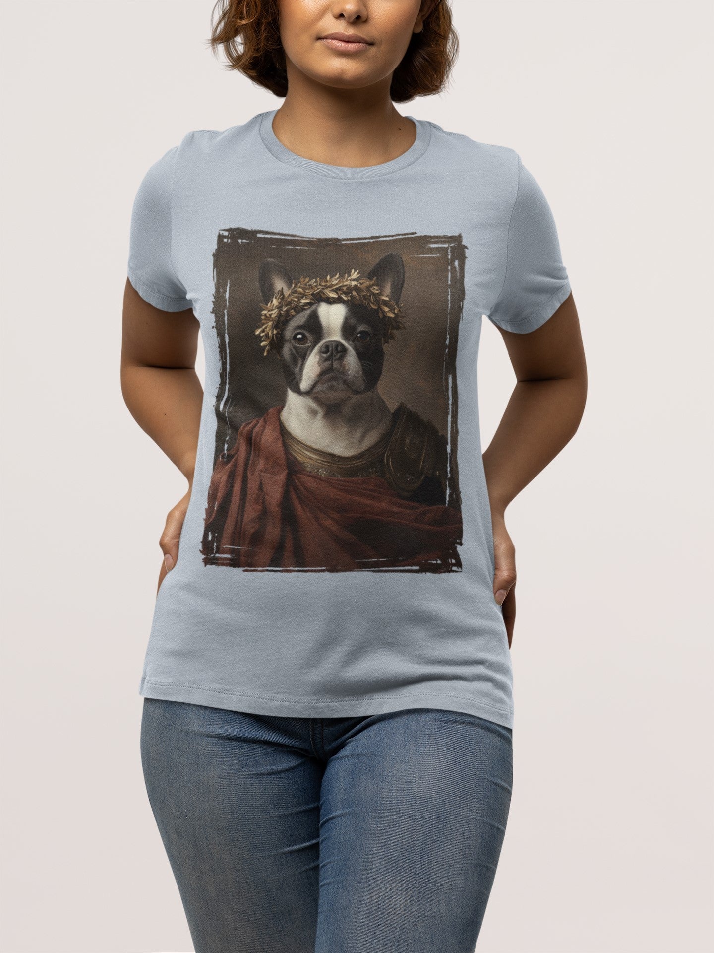 Boston Terrier Roman Emperor Graphic Tee