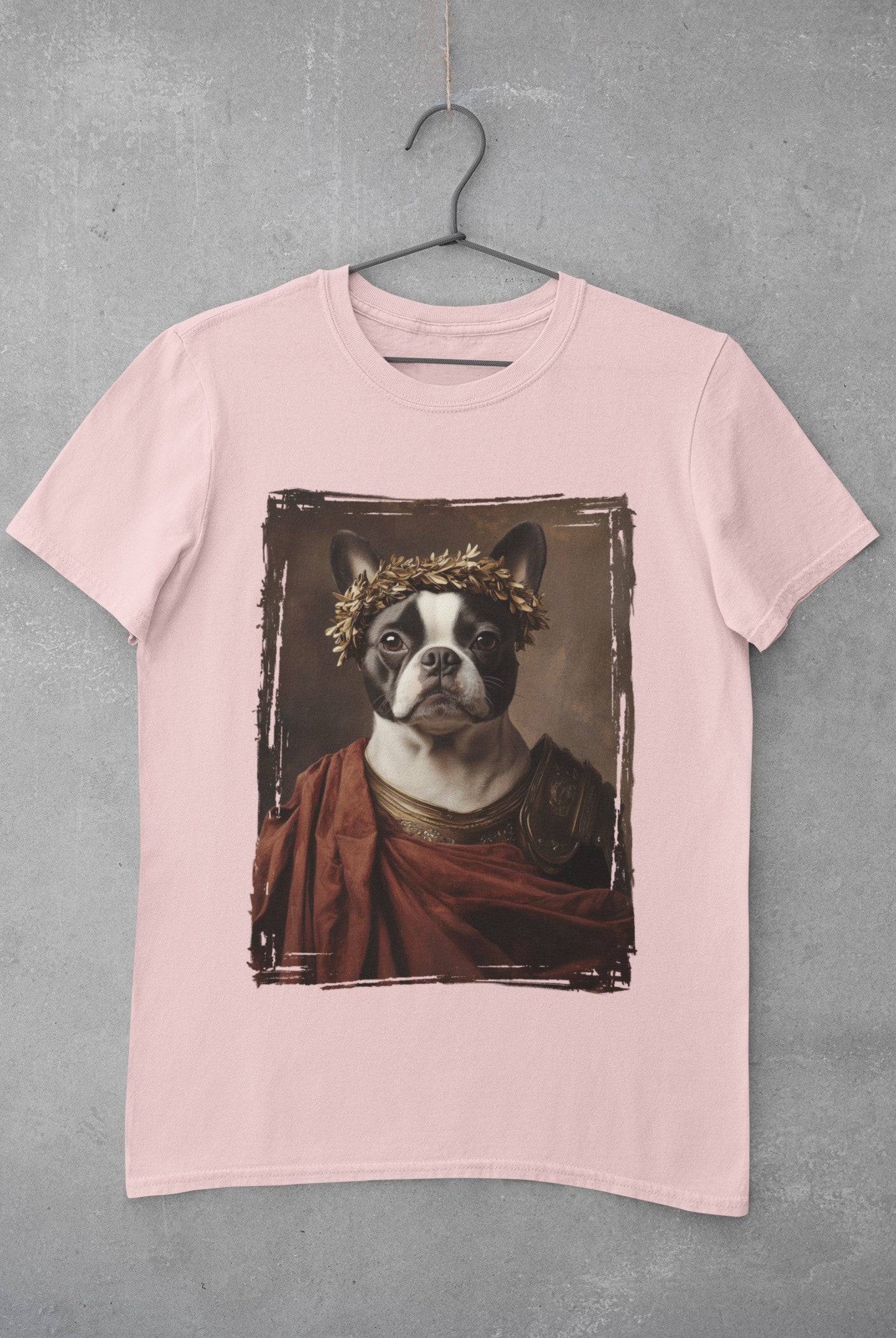 Boston Terrier Roman Emperor Graphic Tee