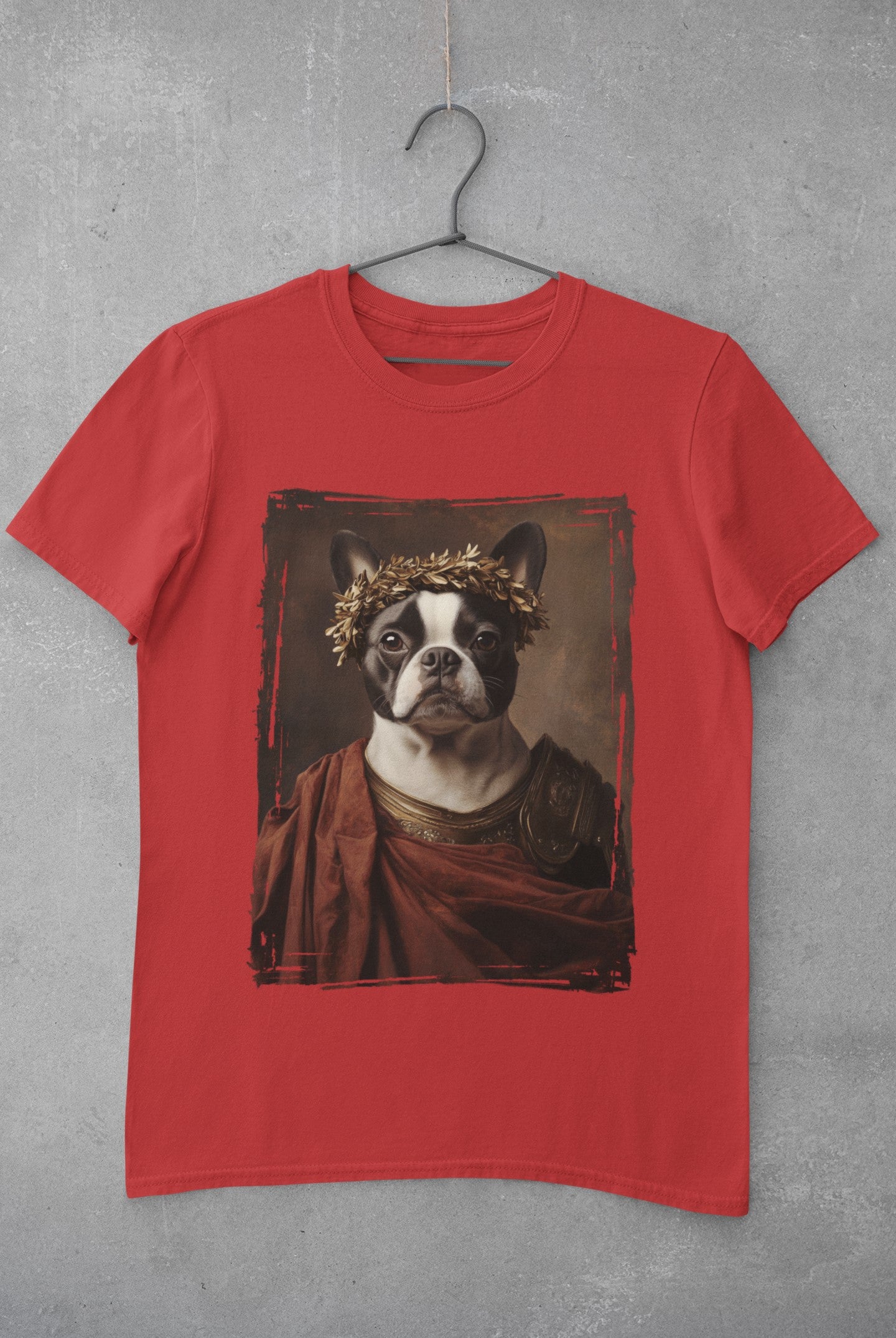 Boston Terrier Roman Emperor Graphic Tee