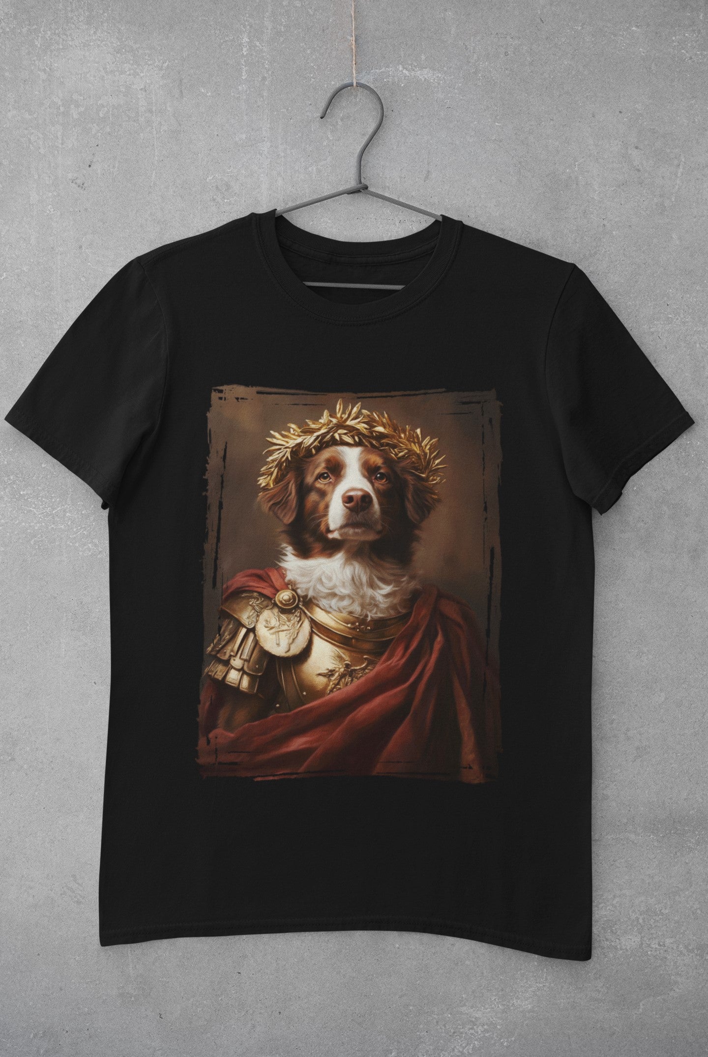Brittany Spaniel Roman Emperor Graphic Tee