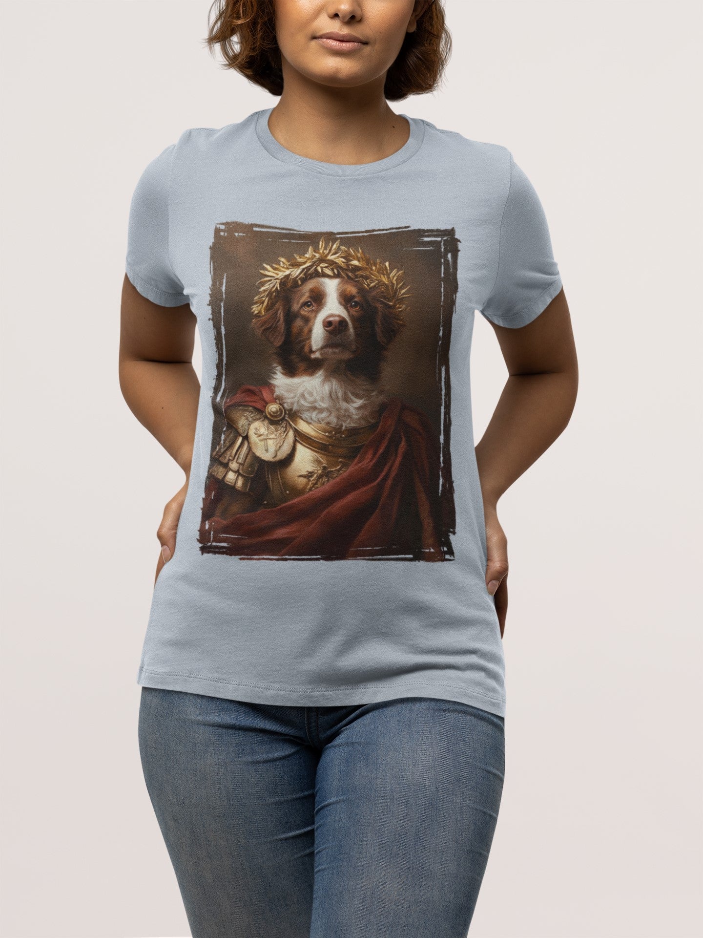 Brittany Spaniel Roman Emperor Graphic Tee