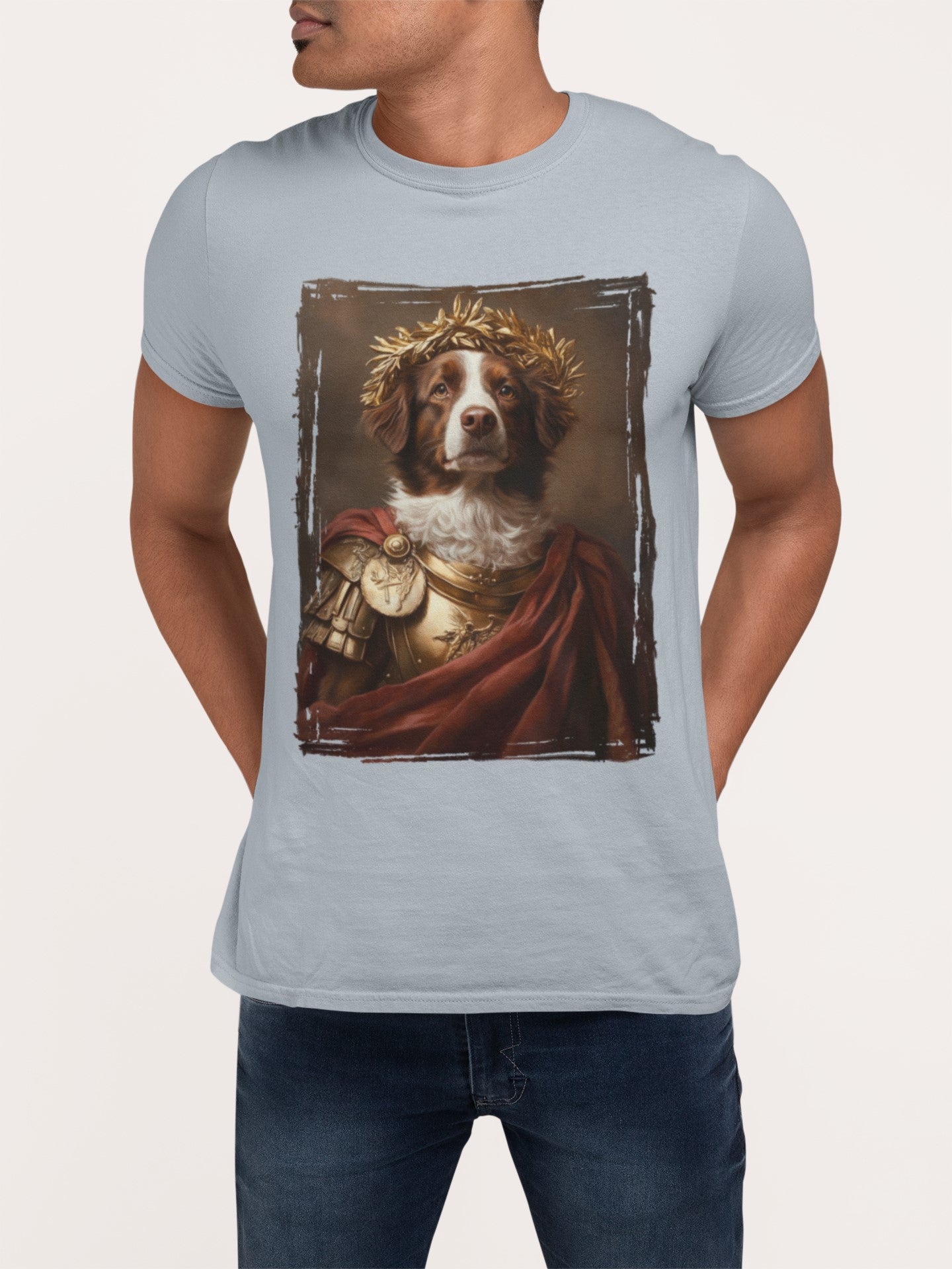 Brittany Spaniel Roman Emperor Graphic Tee