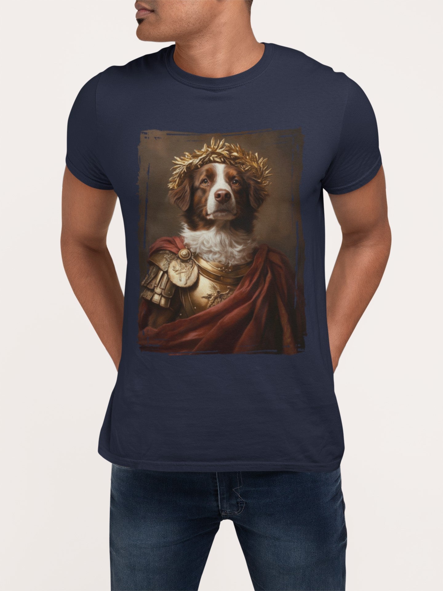 Brittany Spaniel Roman Emperor Graphic Tee