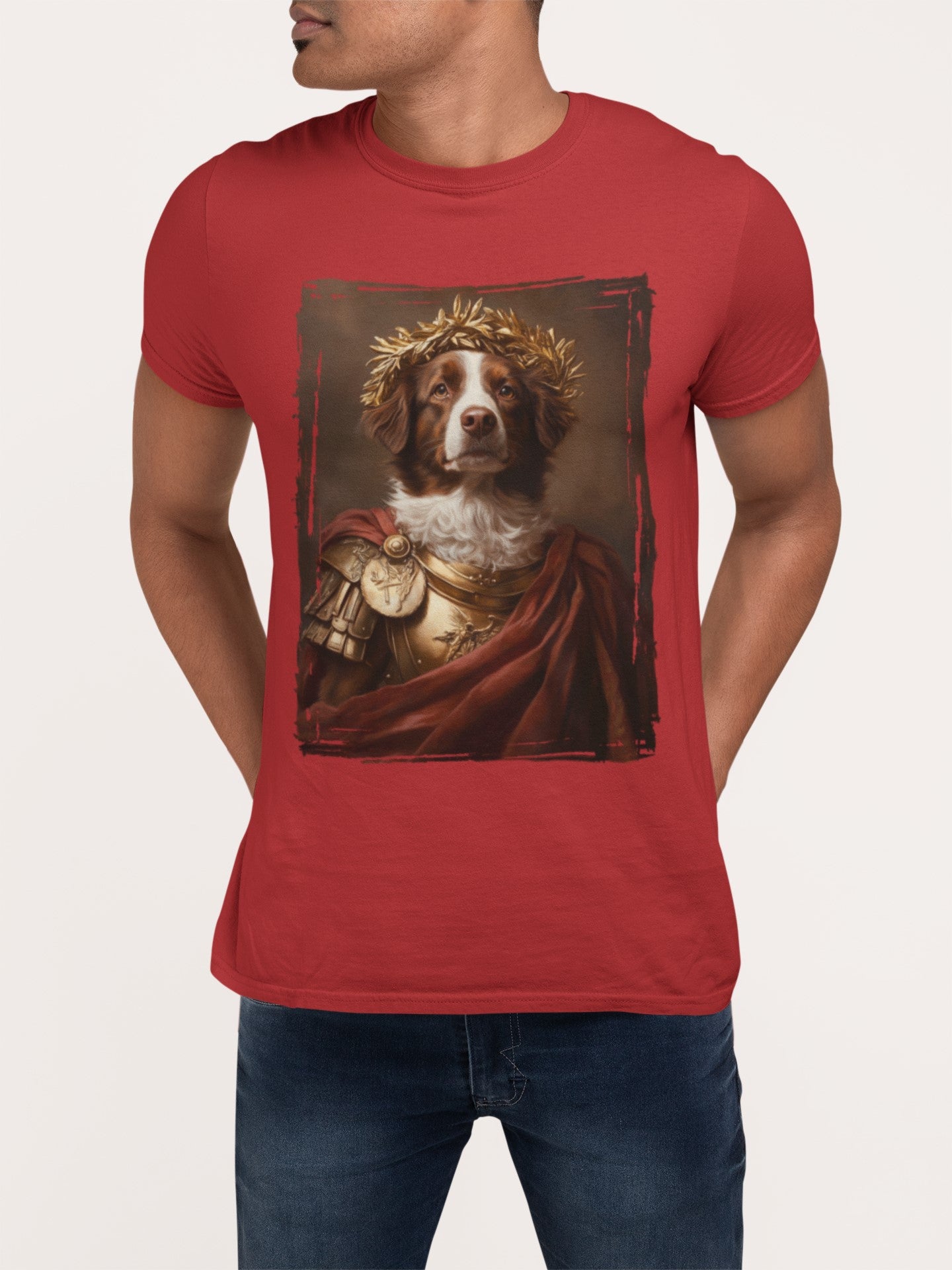 Brittany Spaniel Roman Emperor Graphic Tee