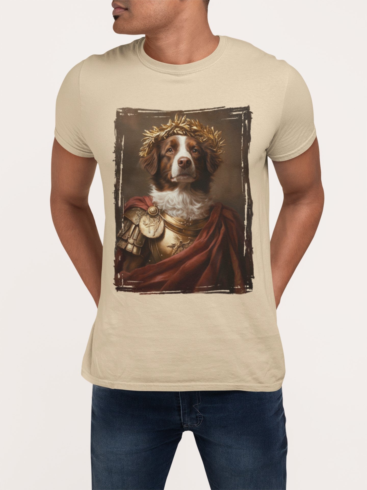 Brittany Spaniel Roman Emperor Graphic Tee