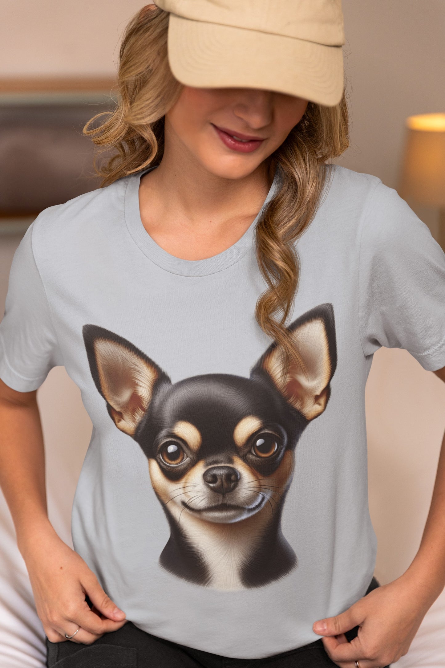 Chihuahua Black & Tan Smooth Coat Realistic Graphic Tee
