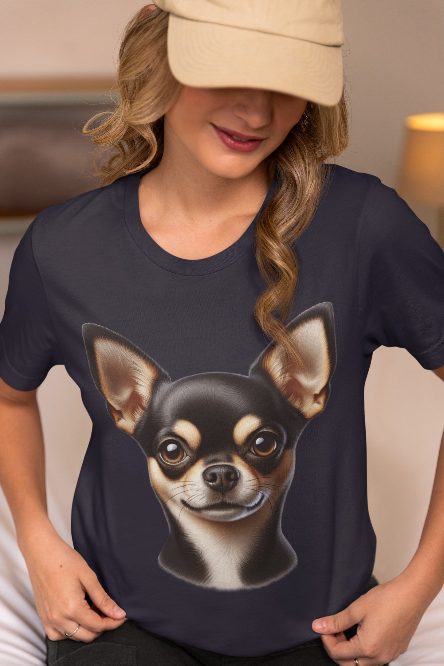 Chihuahua Black & Tan Smooth Coat Realistic Graphic Tee