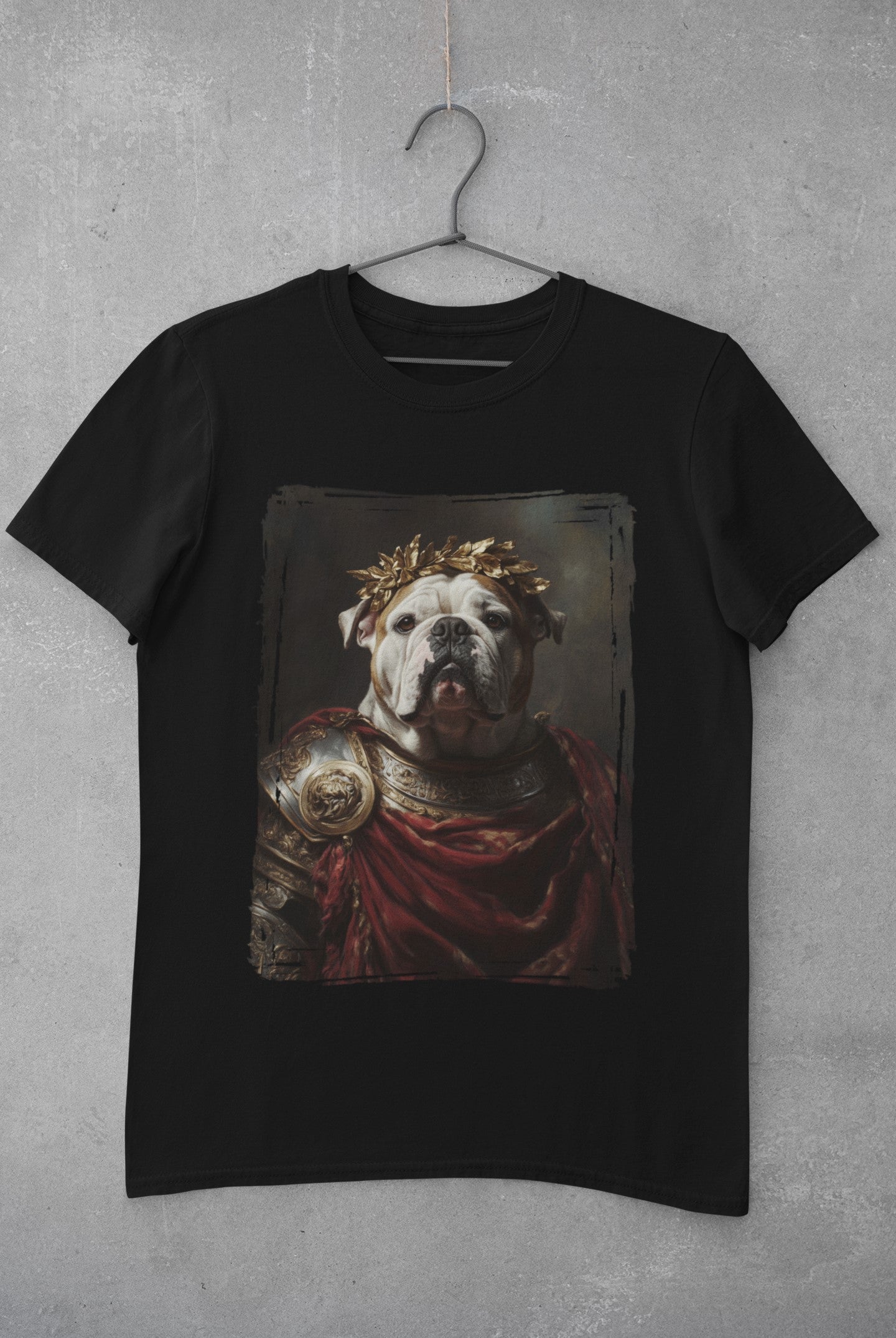 English Bulldog Roman Emperor Graphic Tee