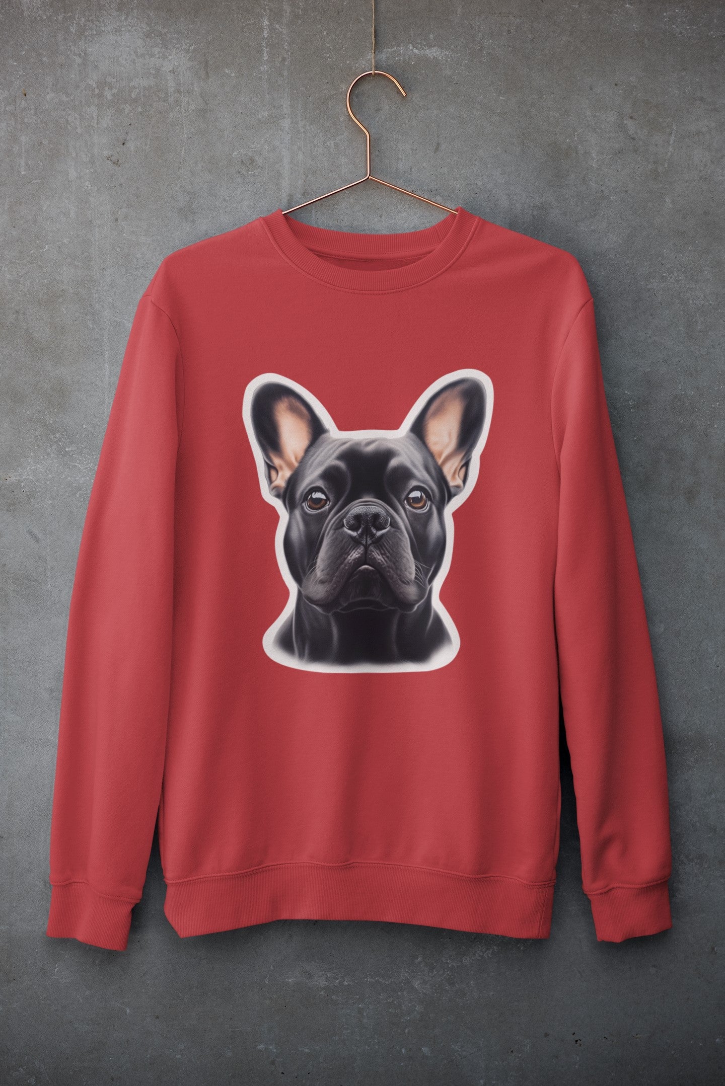 French Bulldog Black Crewneck Sweatshirt