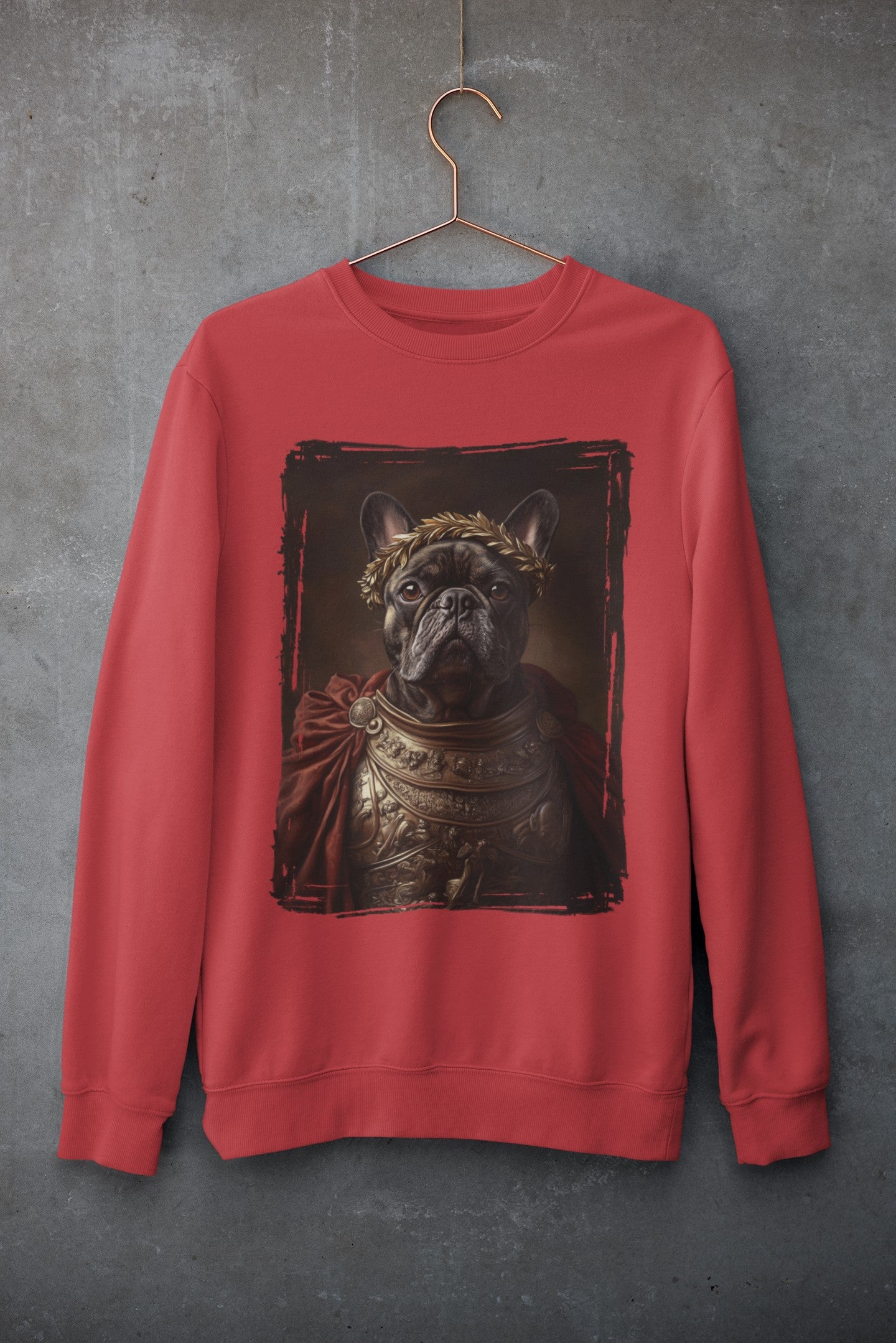 French Bulldog Roman Emperor Graphic Sweatshirt