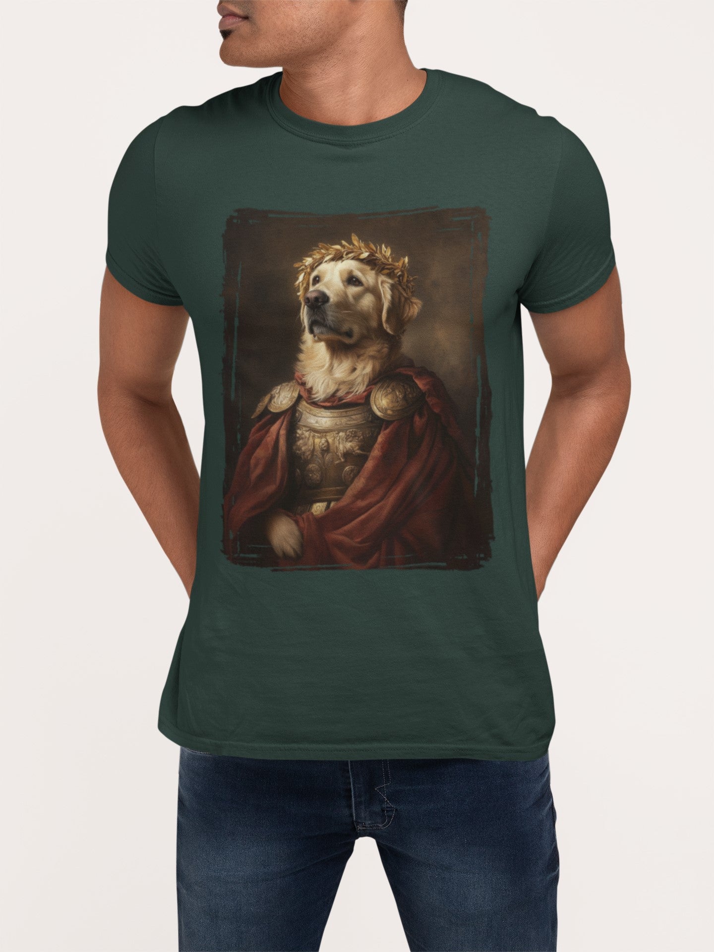 Golden Retriever Roman Emperor Graphic Tee
