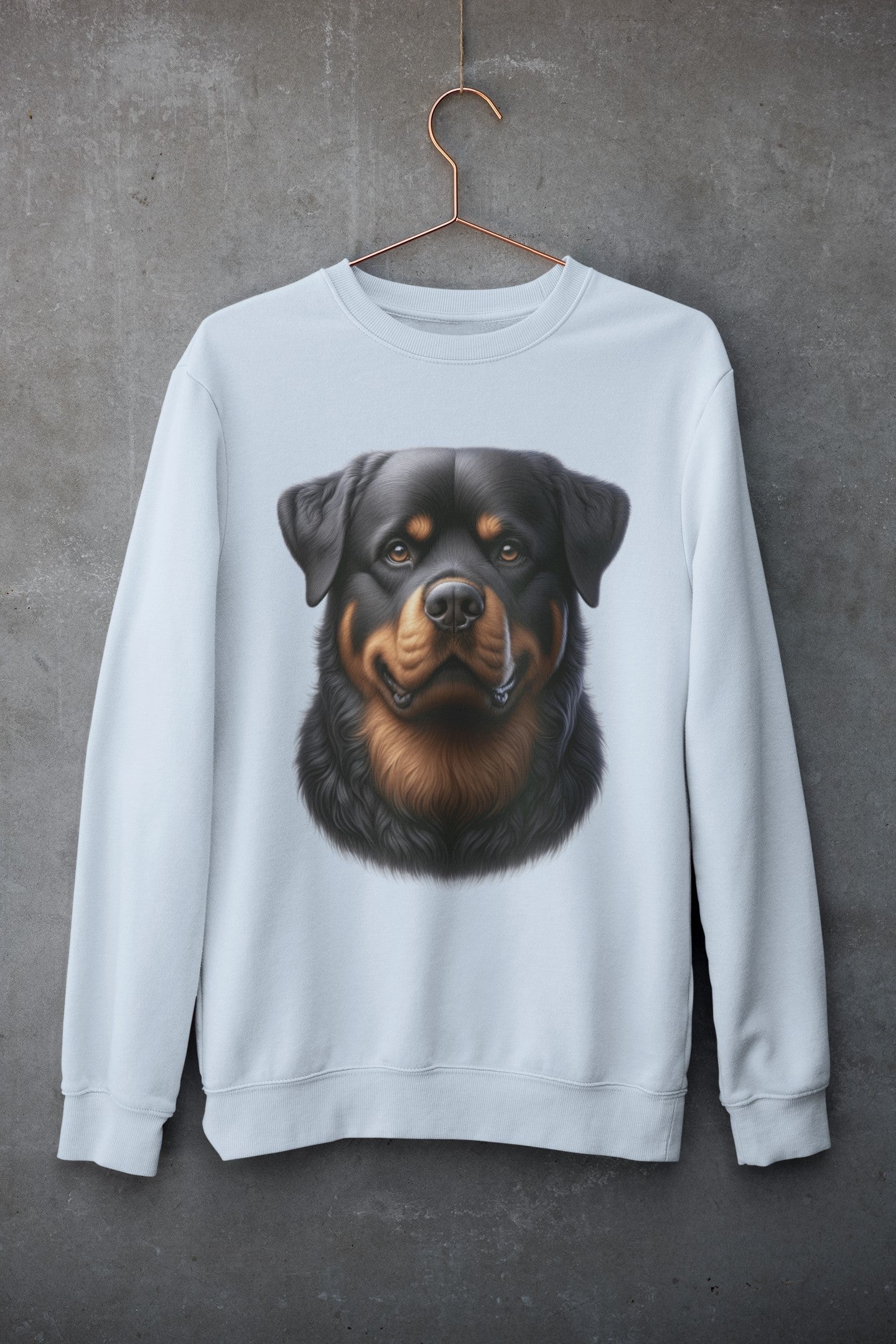 Rottweiler Realistic Design Crewneck Sweatshirt