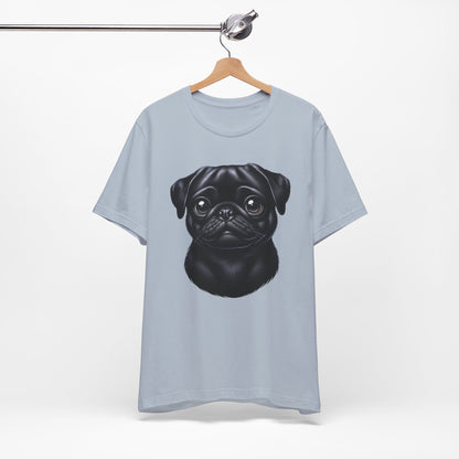 Pug Black Cartoon Graphic Tee