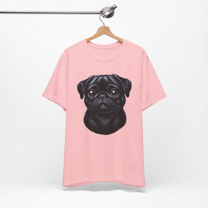 Pug Black Cartoon Graphic Tee