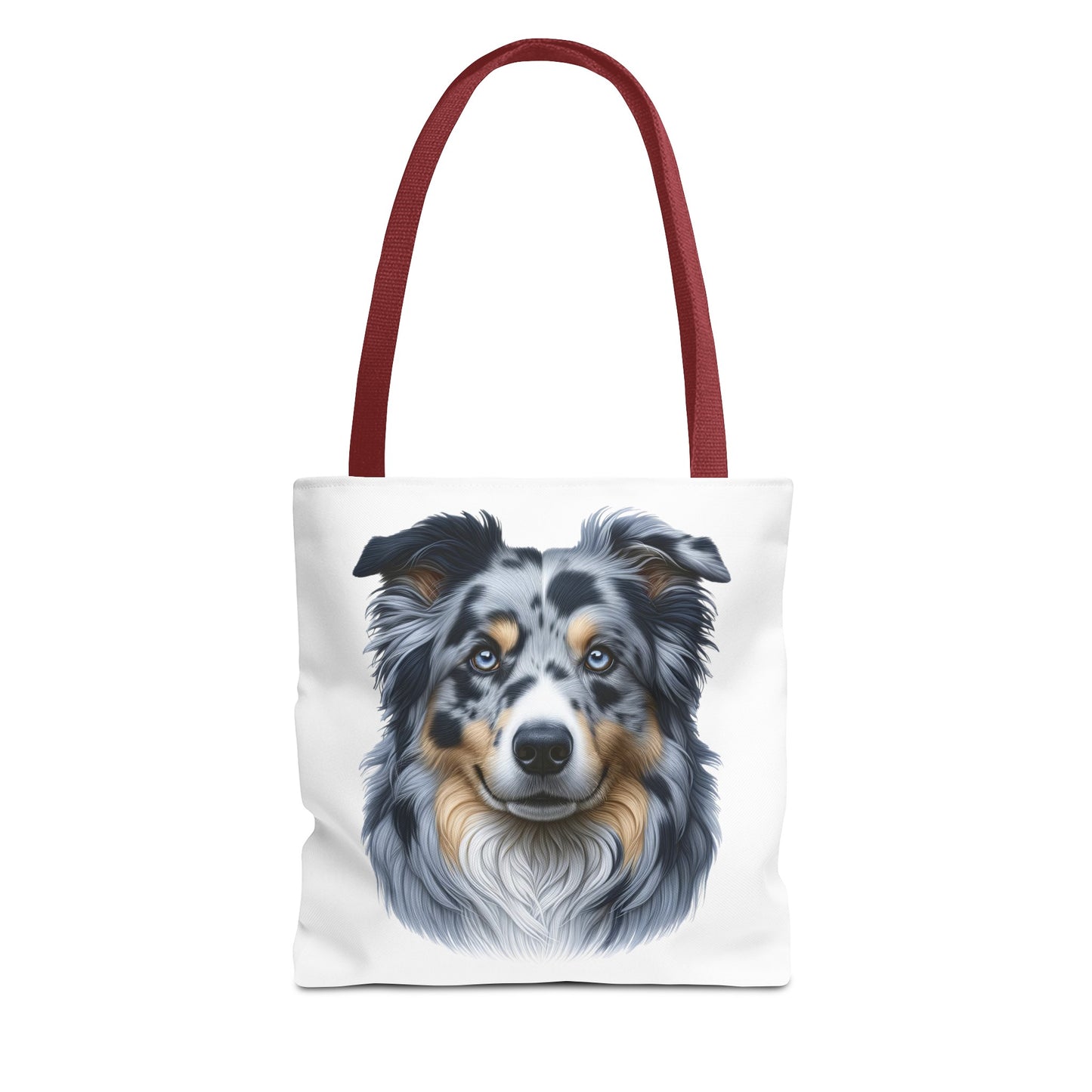 Australian Shepherd Blue Merle Realistic Illustration Tote Bag