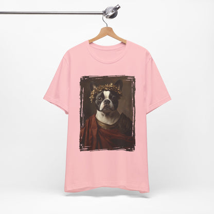 Boston Terrier Roman Emperor Graphic Tee