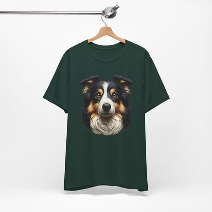 Australian Shepherd Black Tri Realistic Graphic Tee