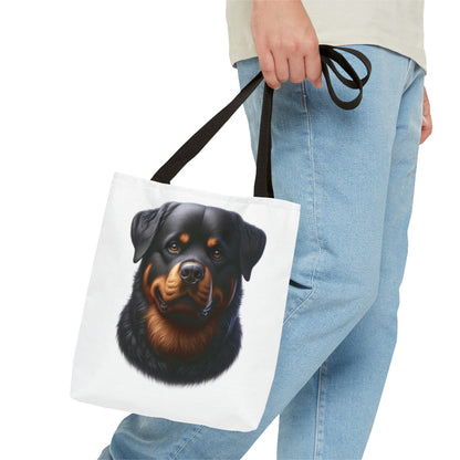 Rottweiler Realistic Illustration Tote Bag