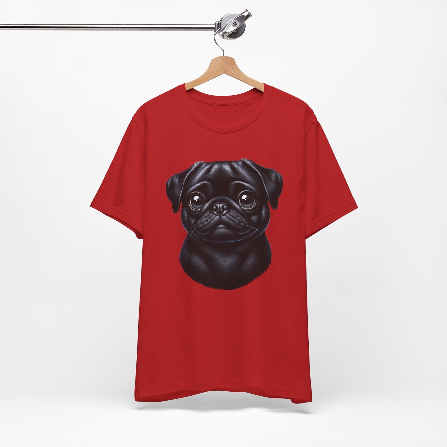Pug Black Cartoon Graphic Tee