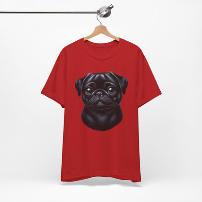 Pug Black Cartoon Graphic Tee