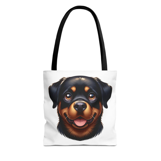 Rottweiler Cartoon Illustration Tote Bag