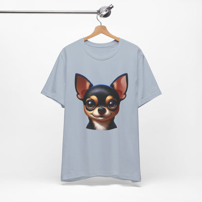 Chihuahua Black & Tan Smooth Coat Cartoon Graphic Tee