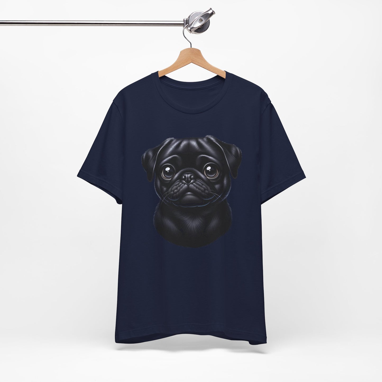 Pug Black Cartoon Graphic Tee