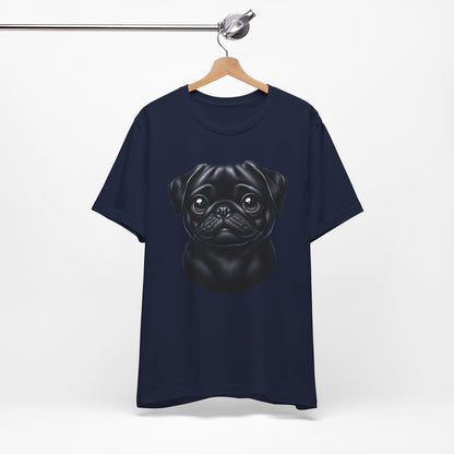 Pug Black Cartoon Graphic Tee