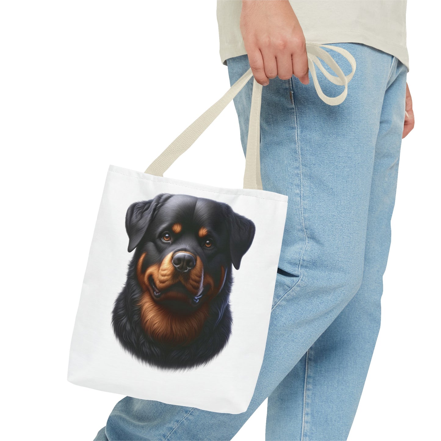 Rottweiler Realistic Illustration Tote Bag