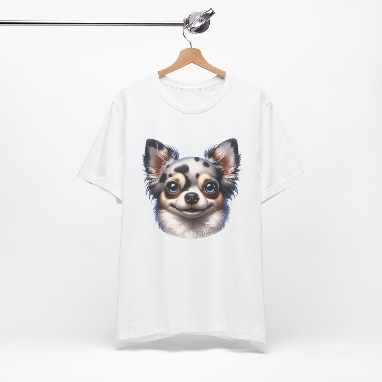 Chihuahua Blue Merle Pattern Long Coat Cartoon Graphic Tee