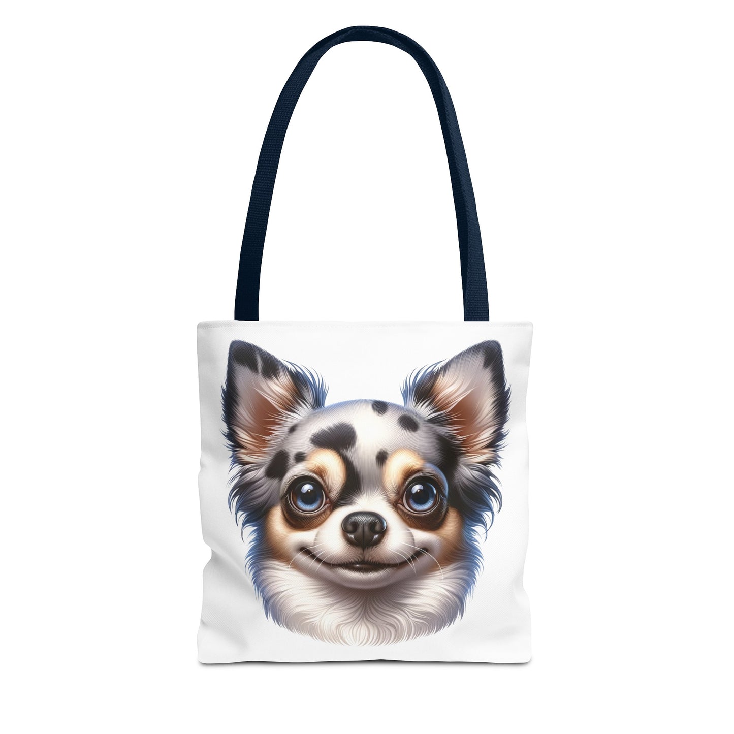 Chihuahua Blue Merle Pattern Long Coat Cartoon Illustration Tote Bag