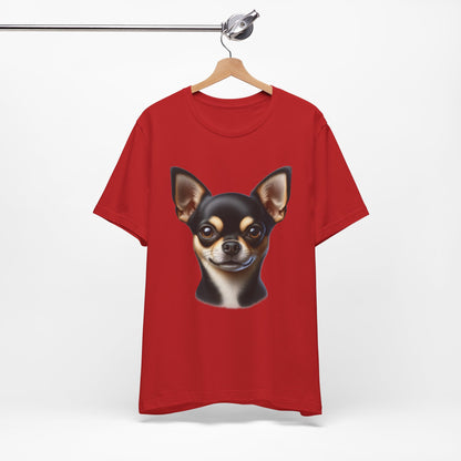 Chihuahua Black & Tan Smooth Coat Realistic Graphic Tee