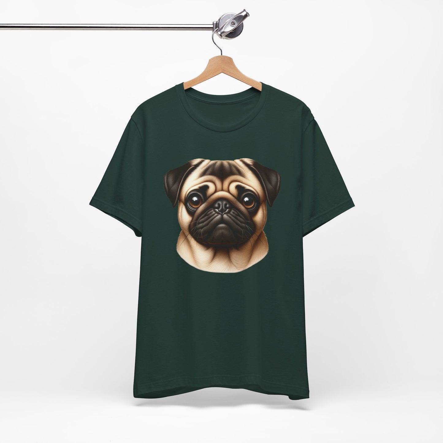 Pug Fawn Realistic Graphic Tee