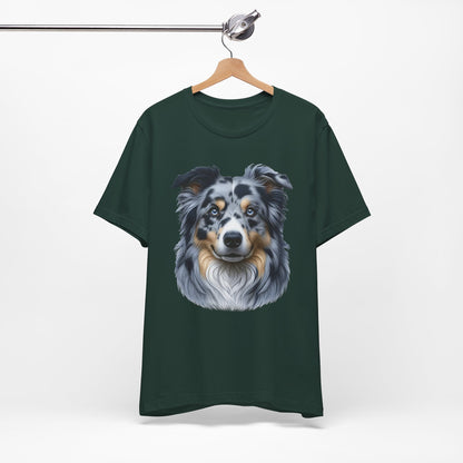 Australian Shepherd Blue Merle Realistic Graphic Tee