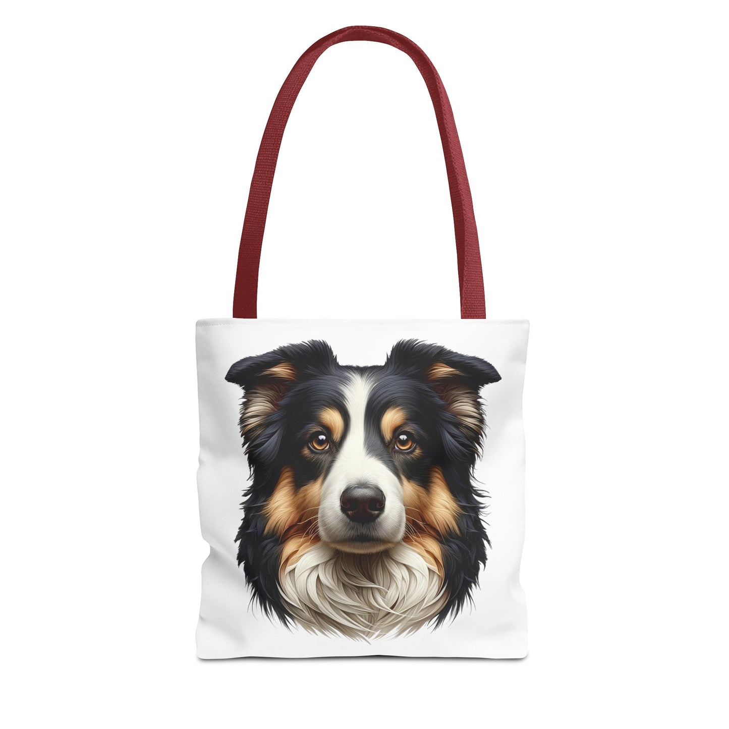 Australian Shepherd Black Tri Realistic Illustration Tote Bag