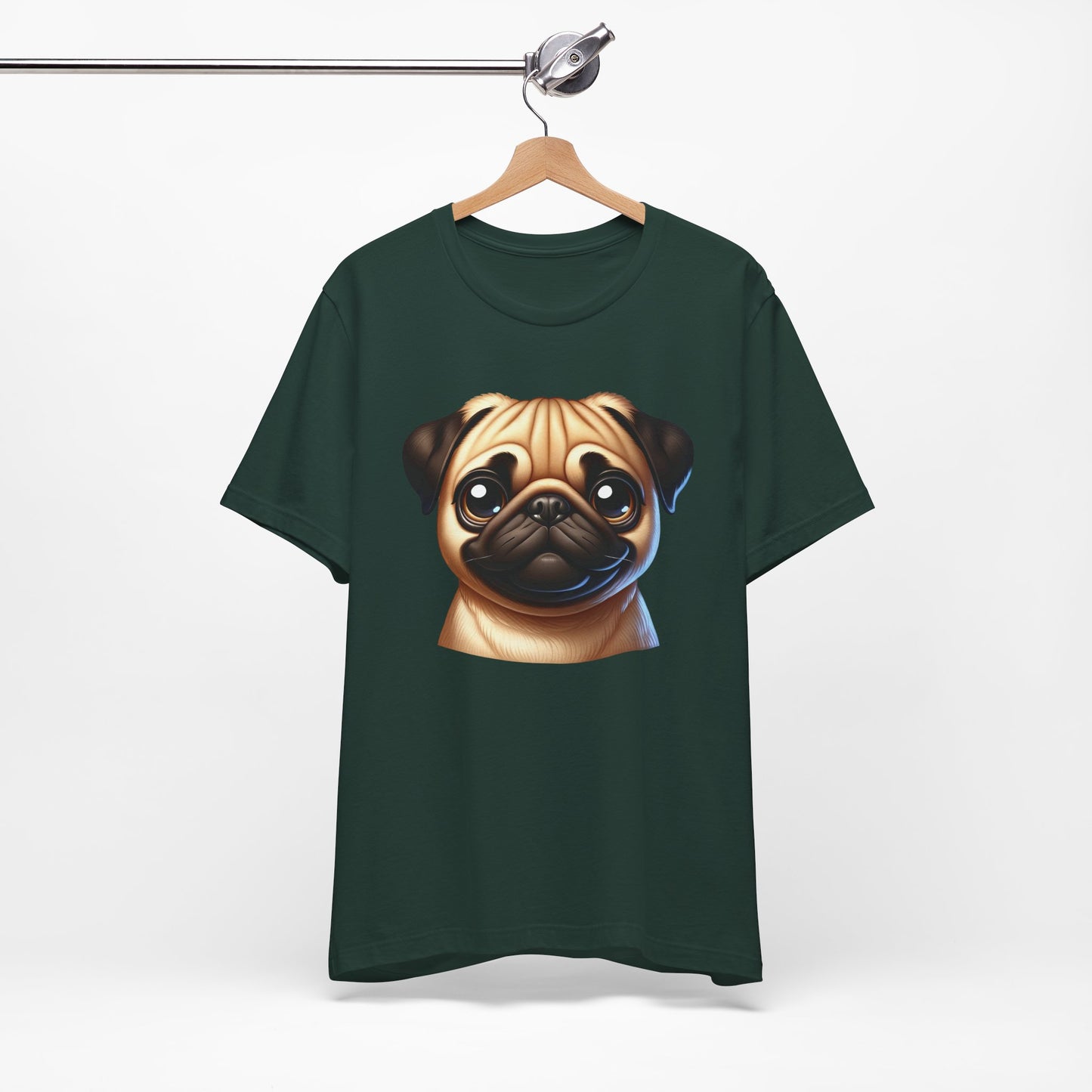 Pug Fawn Cartoon Graphic Tee