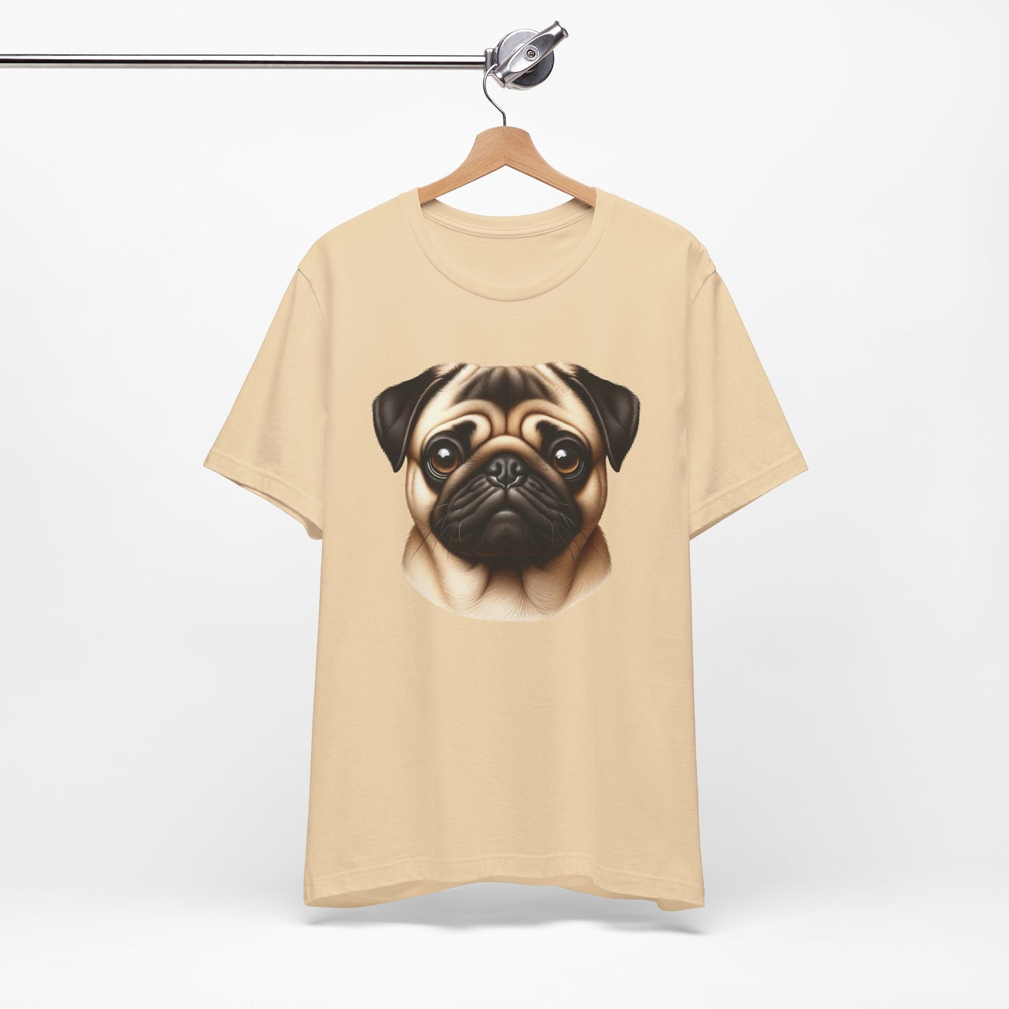 Pug Fawn Realistic Graphic Tee