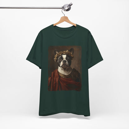 Boston Terrier Roman Emperor Graphic Tee